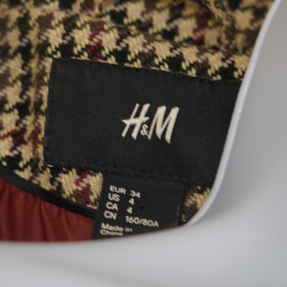 H&M Brown and Red Plaid Blazer - Picture 10 of 10